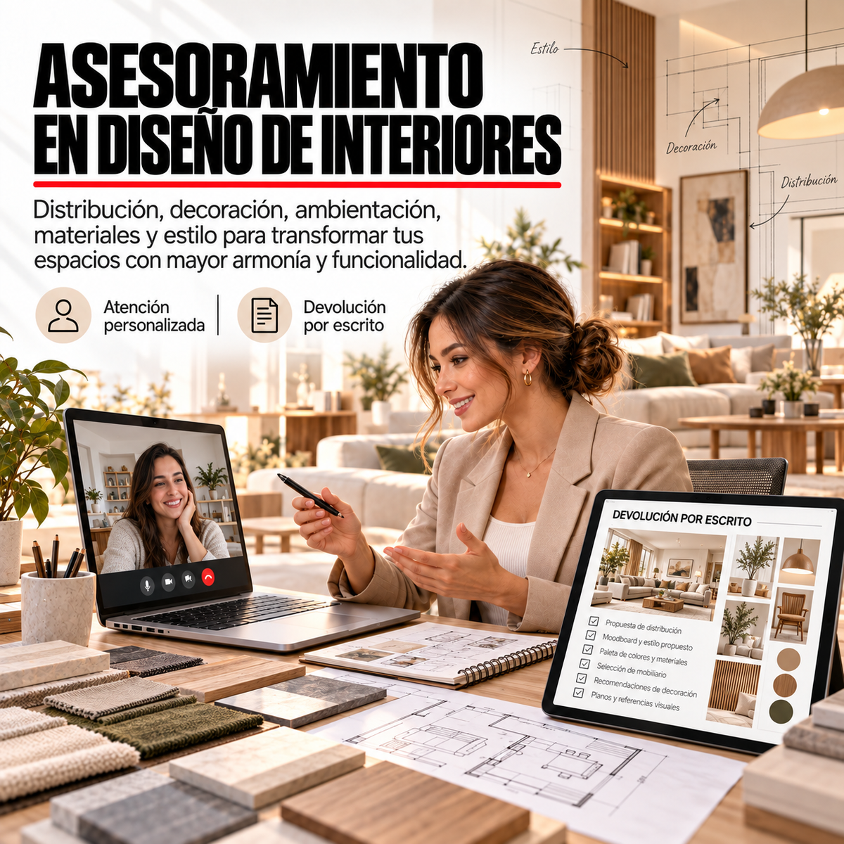 ASESORAMIENTO EN DISEÑO DE INTERIORES Y DECORACIÓN