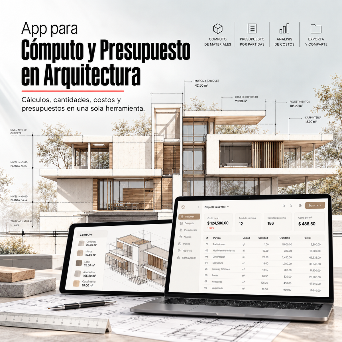 APP PARA COMPUTO Y PRESUPUESTO EN ARQUITECTURA
