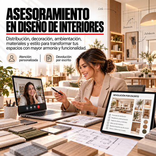 ASESORAMIENTO EN DISEÑO DE INTERIORES Y DECORACIÓN